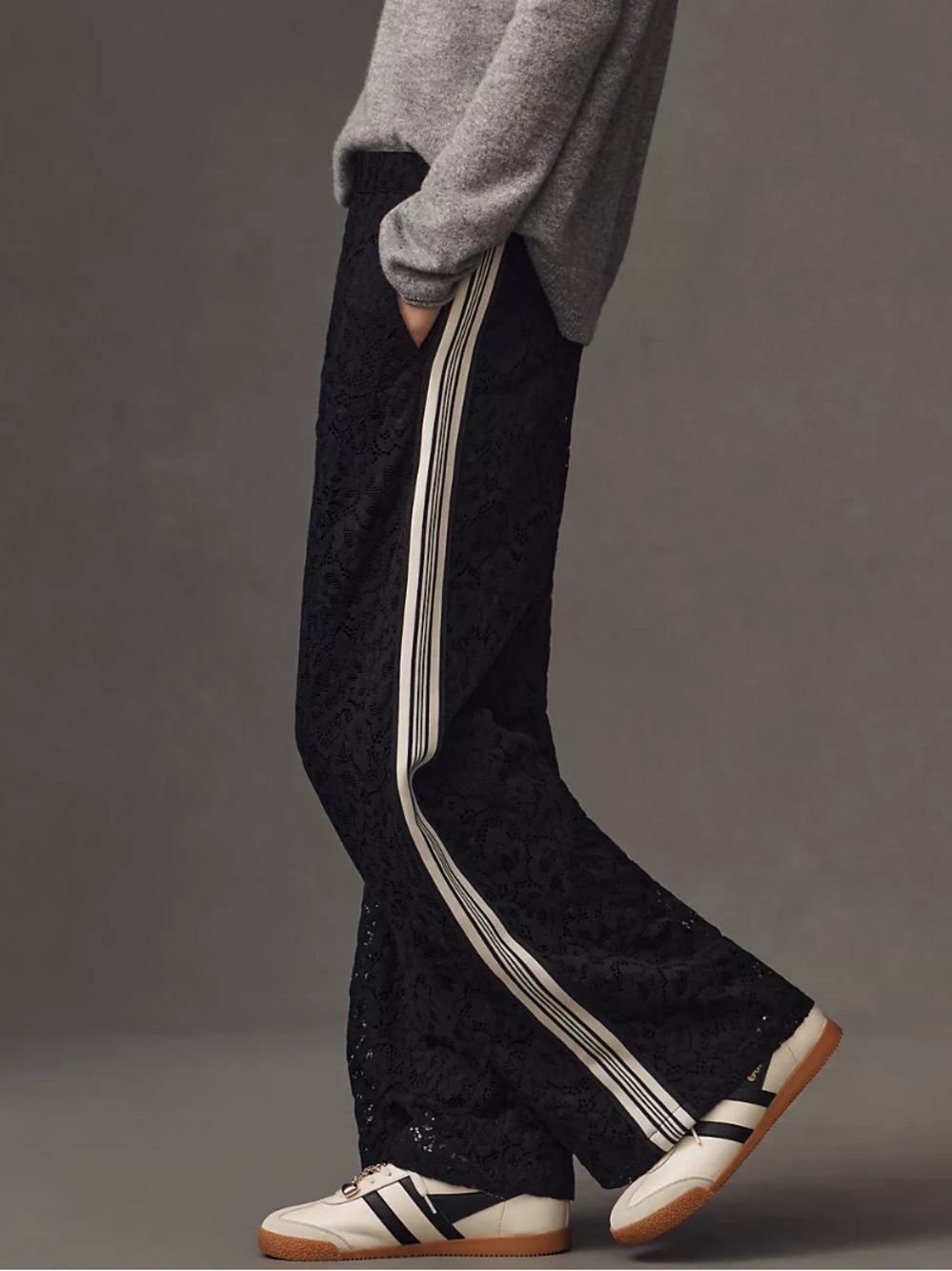 Anthropologie The Brooklin Lace Pull-On Track Pants by Maeve Size XS